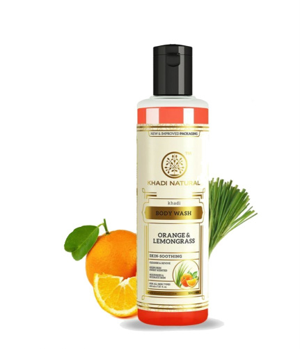 Гель для душа " Апельсин и Лемонграсс" , ( Orange & Lemongrass ) 210 мл Khadi Natural